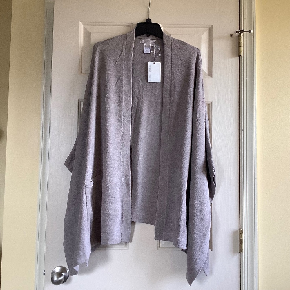 Barefoot Dreams CozyChic Ultra Lite Kimono Wrap Beach Rock One Size Plus